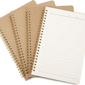 Lot de 4 cahiers A5 à spirale JIANTA